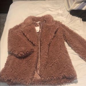 native daughters pink shag jacket